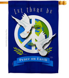 Peace on Earth - Expression Inspirational Vertical Impressions Decorative Flags HG115170 Made In USA