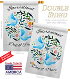 International Peace Day - Expression Inspirational Vertical Impressions Decorative Flags HG115204 Made In USA