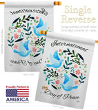 International Peace Day - Expression Inspirational Vertical Impressions Decorative Flags HG115204 Made In USA