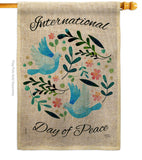 International Peace Day - Expression Inspirational Vertical Impressions Decorative Flags HG115204 Made In USA