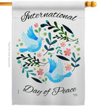 International Peace Day - Expression Inspirational Vertical Impressions Decorative Flags HG115204 Made In USA