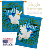 Peace Day - Expression Inspirational Vertical Impressions Decorative Flags HG115220 Made In USA