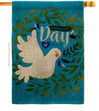 Peace Day - Expression Inspirational Vertical Impressions Decorative Flags HG115220 Made In USA