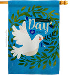 Peace Day - Expression Inspirational Vertical Impressions Decorative Flags HG115220 Made In USA