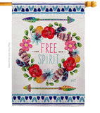 Free Spirit - Expression Inspirational Vertical Impressions Decorative Flags HG137006 Made In USA