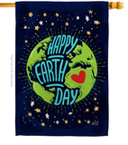 Happy Earth Day - Expression Inspirational Vertical Impressions Decorative Flags HG137176 Made In USA