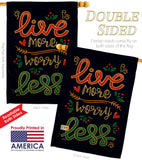 Worry Less - Expression Inspirational Vertical Impressions Decorative Flags HG137184 Made In USA