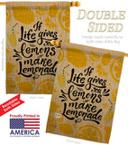 Life Gives Lemons - Expression Inspirational Vertical Impressions Decorative Flags HG137185 Made In USA