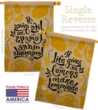 Life Gives Lemons - Expression Inspirational Vertical Impressions Decorative Flags HG137185 Made In USA