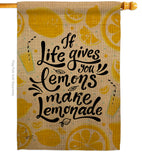 Life Gives Lemons - Expression Inspirational Vertical Impressions Decorative Flags HG137185 Made In USA