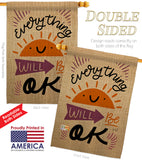 Everything Ok - Expression Inspirational Vertical Impressions Decorative Flags HG137188 Made In USA