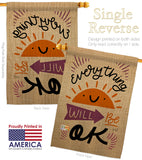 Everything Ok - Expression Inspirational Vertical Impressions Decorative Flags HG137188 Made In USA