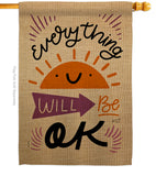 Everything Ok - Expression Inspirational Vertical Impressions Decorative Flags HG137188 Made In USA