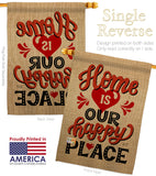 Home is Happy Place - Expression Inspirational Vertical Impressions Decorative Flags HG137200 Printed In USA