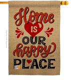 Home is Happy Place - Expression Inspirational Vertical Impressions Decorative Flags HG137200 Printed In USA