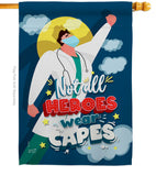 Not All Heroes - Expression Inspirational Vertical Impressions Decorative Flags HG137233 Made In USA