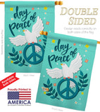 Day of Peace - Expression Inspirational Vertical Impressions Decorative Flags HG137349 Made In USA