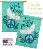 Day of Peace - Expression Inspirational Vertical Impressions Decorative Flags HG137349 Made In USA