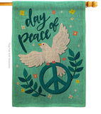 Day of Peace - Expression Inspirational Vertical Impressions Decorative Flags HG137349 Made In USA