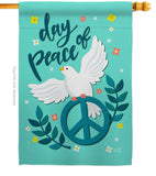 Day of Peace - Expression Inspirational Vertical Impressions Decorative Flags HG137349 Made In USA