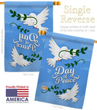 Day of Peace - Expression Inspirational Vertical Impressions Decorative Flags HG137400 Made In USA