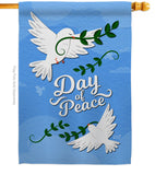 Day of Peace - Expression Inspirational Vertical Impressions Decorative Flags HG137400 Made In USA