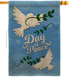 Day of Peace - Expression Inspirational Vertical Impressions Decorative Flags HG137400 Made In USA