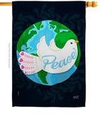 Peace - Expression Inspirational Vertical Impressions Decorative Flags HG137441 Made In USA