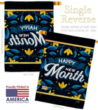 Happy New Month - Expression Inspirational Vertical Impressions Decorative Flags HG137461 Made In USA