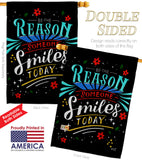 Someone Smiles - Expression Inspirational Vertical Impressions Decorative Flags HG137465 Made In USA