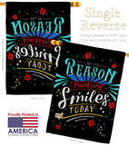 Someone Smiles - Expression Inspirational Vertical Impressions Decorative Flags HG137465 Made In USA