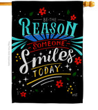 Someone Smiles - Expression Inspirational Vertical Impressions Decorative Flags HG137465 Made In USA