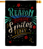 Someone Smiles - Expression Inspirational Vertical Impressions Decorative Flags HG137465 Made In USA