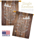 End of your Comfort Zone - Expression Inspirational Vertical Impressions Decorative Flags HG191100 Made In USA