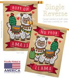 No Prob Llama - Expression Inspirational Vertical Impressions Decorative Flags HG192118 Made In USA
