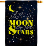 You Are My Moon And Star - Expression Inspirational Vertical Impressions Decorative Flags HG192129 Made In USA