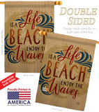 Life Is a Beach Inspirational - Expression Inspirational Vertical Impressions Decorative Flags HG192200 Printed In USA