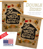 Home is Where Your Heart - Expression Inspirational Vertical Impressions Decorative Flags HG192202 Printed In USA