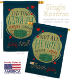 Thank You All Heroes - Expression Inspirational Vertical Impressions Decorative Flags HG192205 Made In USA