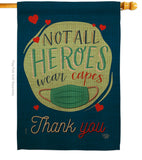 Thank You All Heroes - Expression Inspirational Vertical Impressions Decorative Flags HG192205 Made In USA