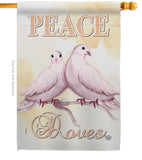 Doves - Expression Inspirational Vertical Impressions Decorative Flags HG192340 Made In USA