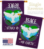 Peace on Earth - Expression Inspirational Vertical Impressions Decorative Flags HG192366 Made In USA