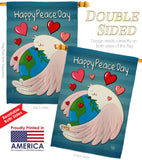 Happy Peace Day - Expression Inspirational Vertical Impressions Decorative Flags HG192420 Made In USA