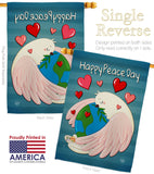 Happy Peace Day - Expression Inspirational Vertical Impressions Decorative Flags HG192420 Made In USA