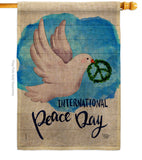 Peace Together - Expression Inspirational Vertical Impressions Decorative Flags HG192422 Made In USA