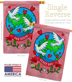 Peace On Earth - Expression Inspirational Vertical Impressions Decorative Flags HG192455 Made In USA