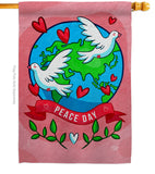 Peace On Earth - Expression Inspirational Vertical Impressions Decorative Flags HG192455 Made In USA