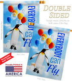 Everybody Can Fly - Expression Inspirational Vertical Impressions Decorative Flags HG192613 Made In USA