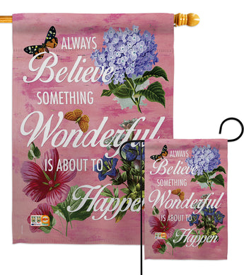 Always Believe - Expression Inspirational Vertical Impressions Decorative Flags HG115109 Made In USA