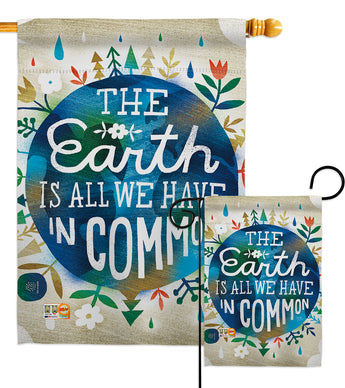 Earth in Common - Expression Inspirational Vertical Impressions Decorative Flags HG115141 Made In USA